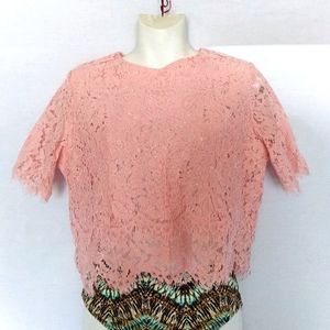 Esley  sheer pink top